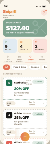 Offers screen